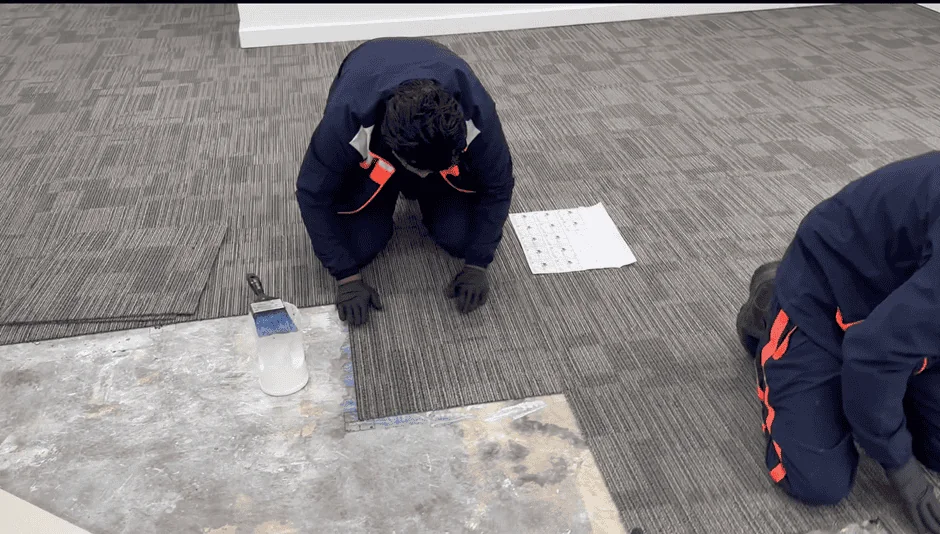 Carpet Tile Installation at Furniture World, Henderson project photo 2