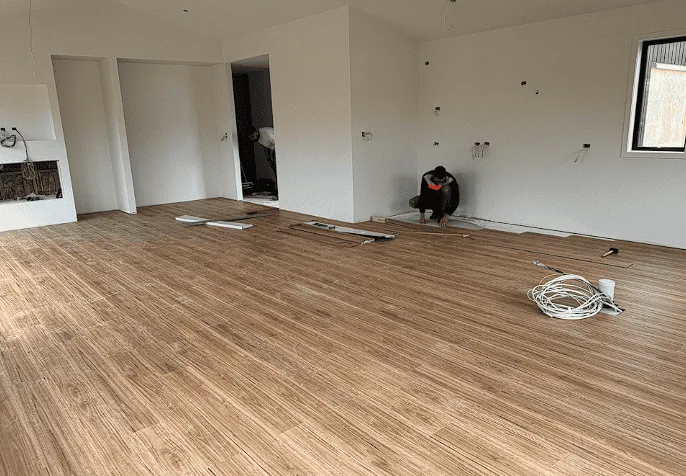 SPC flooring finished in an Auckland home, available through FlooringPro financing